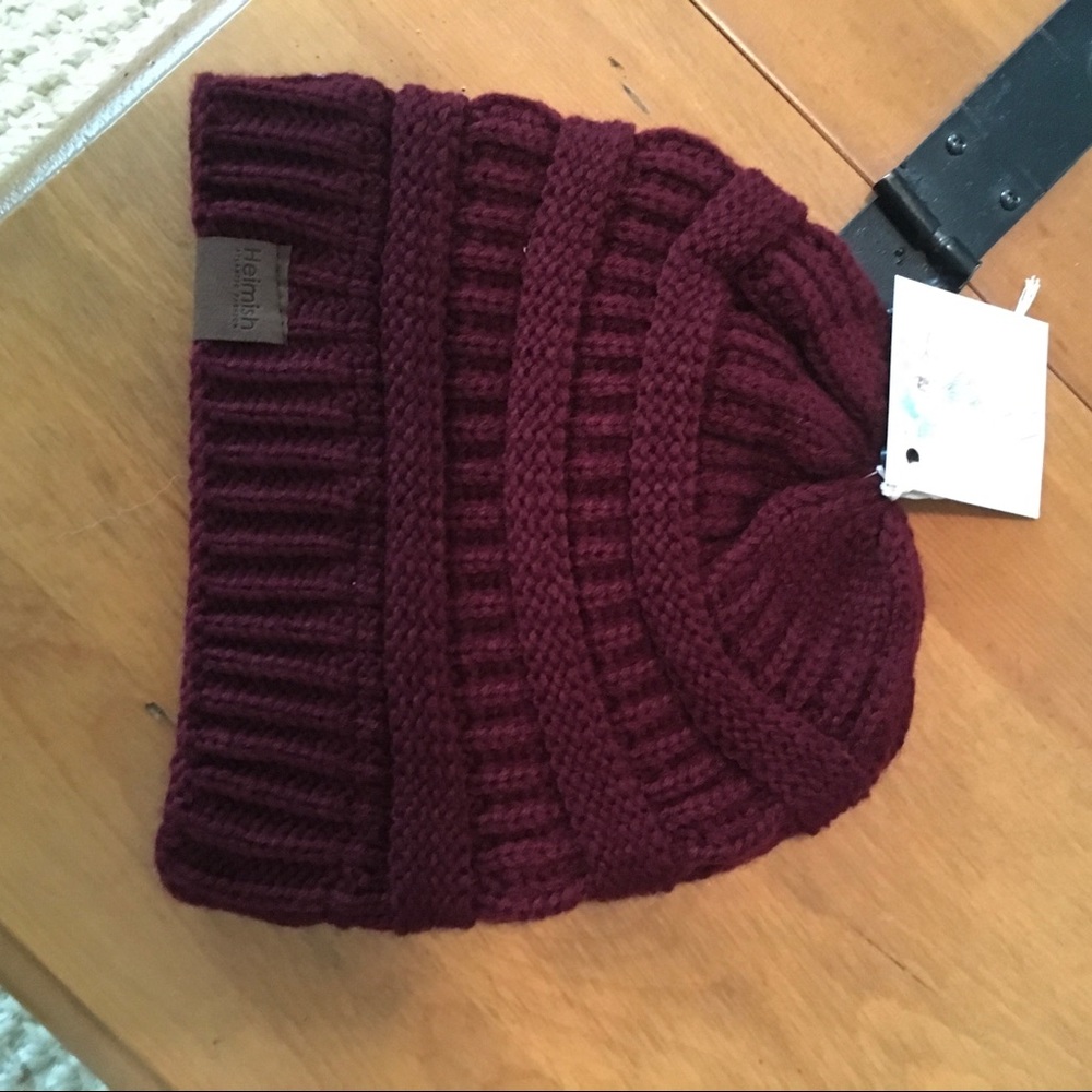 Burgundy hat